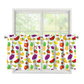 Pixel Fruits Pattern Print Tier Curtains