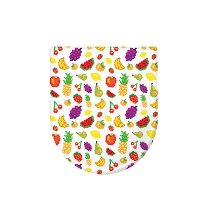 Pixel Fruits Pattern Print Toilet Lid Cover