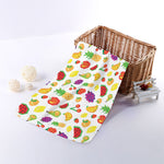 Pixel Fruits Pattern Print Towel