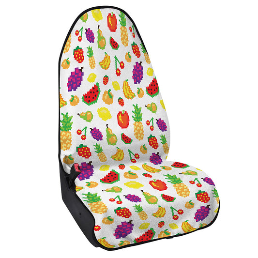 Pixel Fruits Pattern Print Waterproof Car Seat Cover