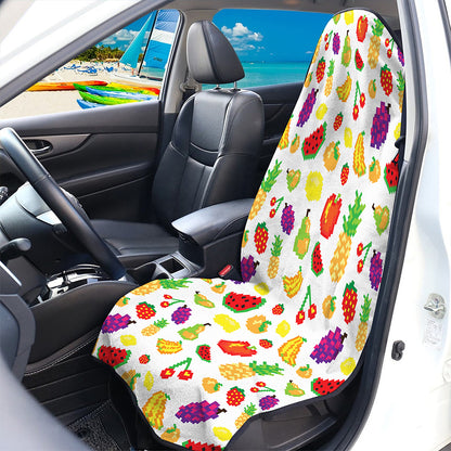 Pixel Fruits Pattern Print Waterproof Car Seat Cover