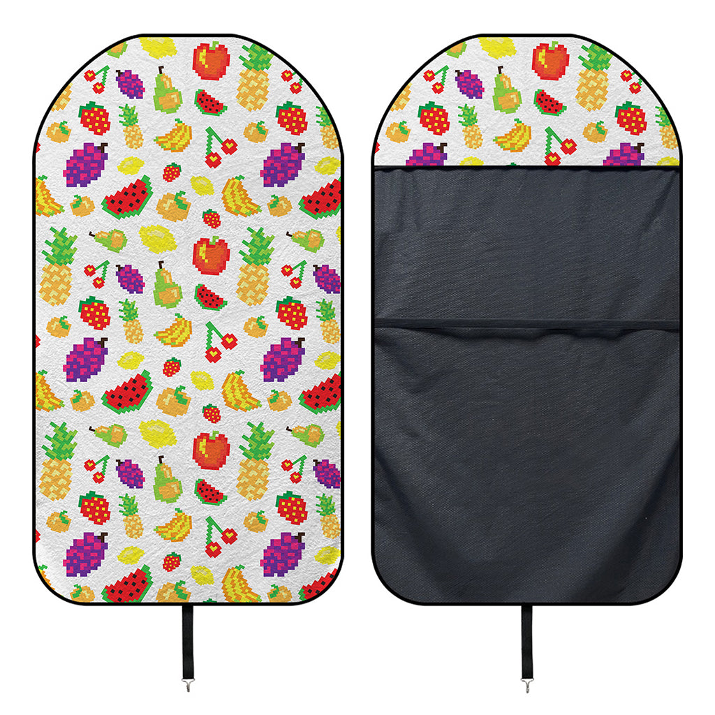Pixel Fruits Pattern Print Waterproof Car Seat Cover