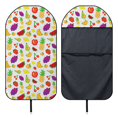 Pixel Fruits Pattern Print Waterproof Car Seat Cover