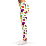 Pixel Fruits Pattern Print Women's Leggings