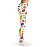 Pixel Fruits Pattern Print Women's Leggings