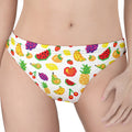Pixel Fruits Pattern Print Women's Thong
