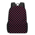 Pixel Heart Pattern Print 17 Inch Backpack