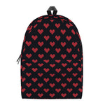 Pixel Heart Pattern Print Backpack