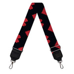 Pixel Heart Pattern Print Bag Strap
