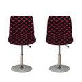 Pixel Heart Pattern Print Bar Stool Covers