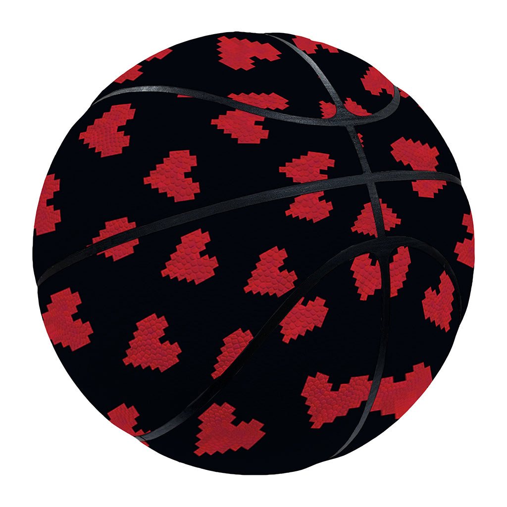 Pixel Heart Pattern Print Basketball