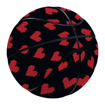 Pixel Heart Pattern Print Basketball