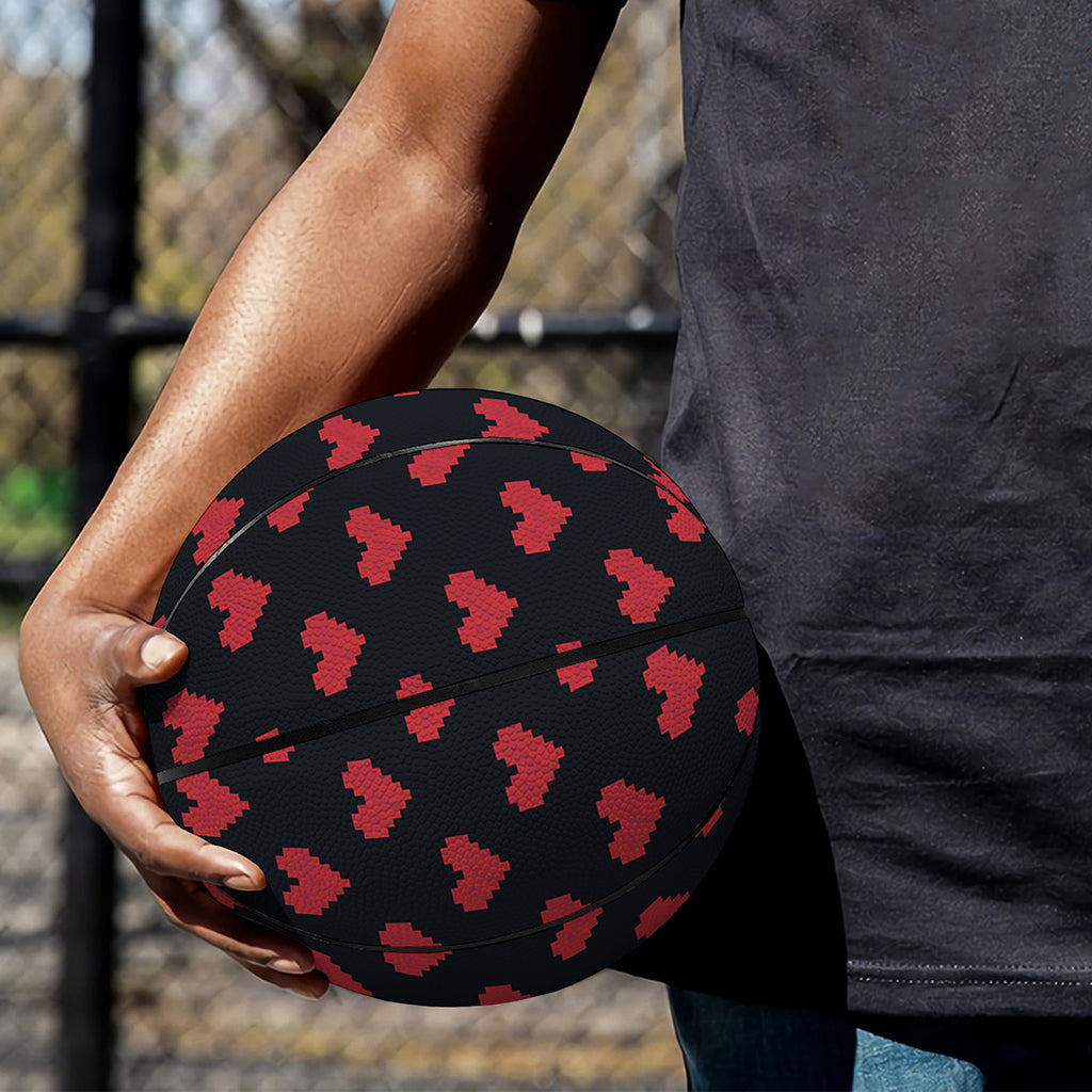 Pixel Heart Pattern Print Basketball