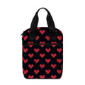 Pixel Heart Pattern Print Bible Tote Bag