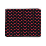 Pixel Heart Pattern Print Bifold Wallet