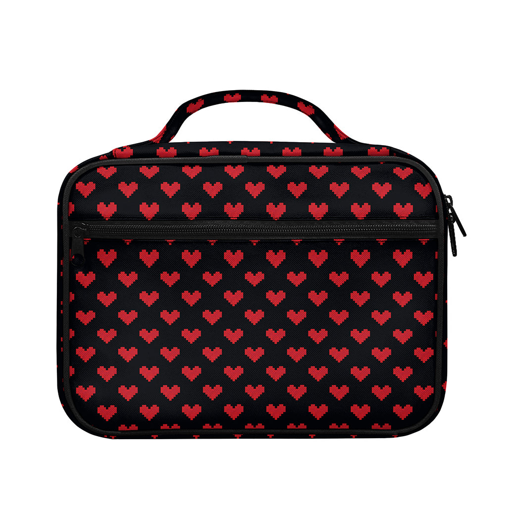 Pixel Heart Pattern Print Briefcase Bible Bag