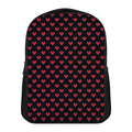 Pixel Heart Pattern Print Casual Backpack