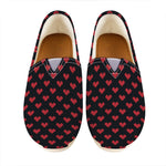 Pixel Heart Pattern Print Casual Shoes