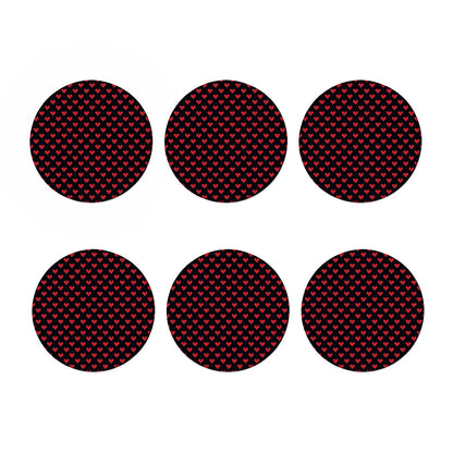 Pixel Heart Pattern Print Coaster Set