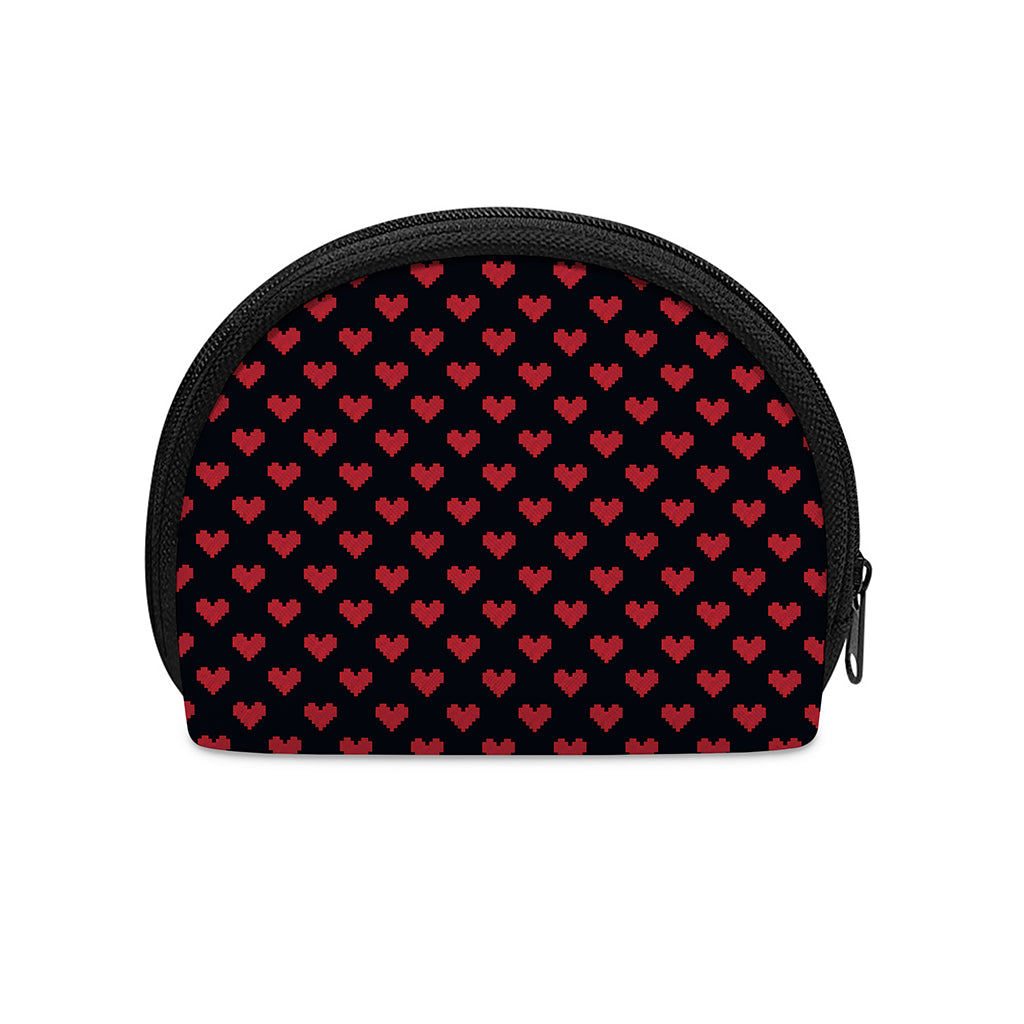 Pixel Heart Pattern Print Coin Purse