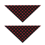 Pixel Heart Pattern Print Dog Bandana