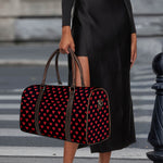 Pixel Heart Pattern Print Duffle Bag