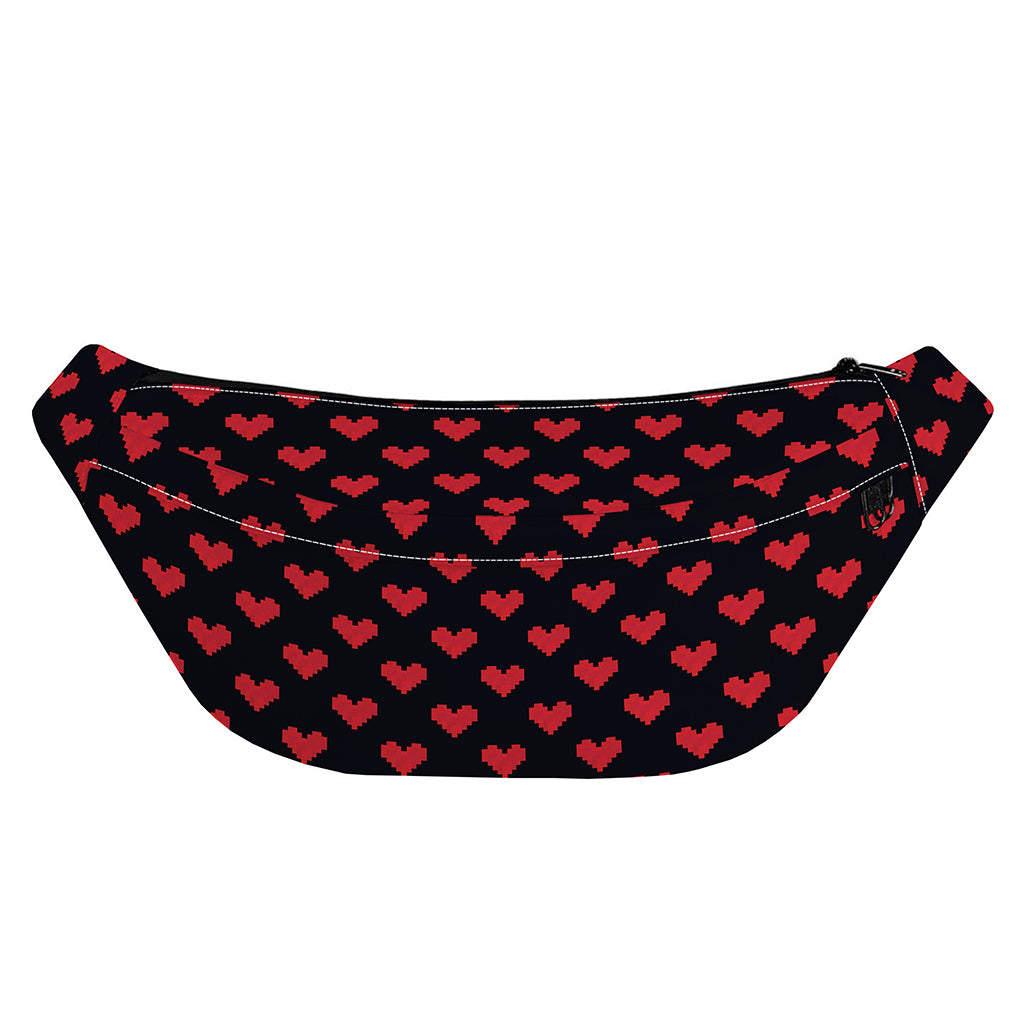 Pixel Heart Pattern Print Fanny Pack
