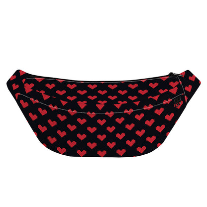 Pixel Heart Pattern Print Fanny Pack