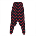 Pixel Heart Pattern Print Hammer Pants