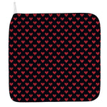 Pixel Heart Pattern Print Hand Towel