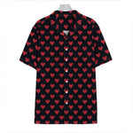 Pixel Heart Pattern Print Hawaiian Shirt