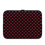 Pixel Heart Pattern Print Laptop Sleeve
