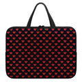 Pixel Heart Pattern Print Laptop Sleeve With Handle