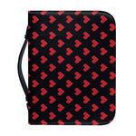 Pixel Heart Pattern Print Leather Bible Cover