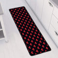 Pixel Heart Pattern Print Long Kitchen Mat