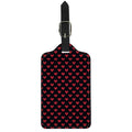 Pixel Heart Pattern Print Luggage Tag