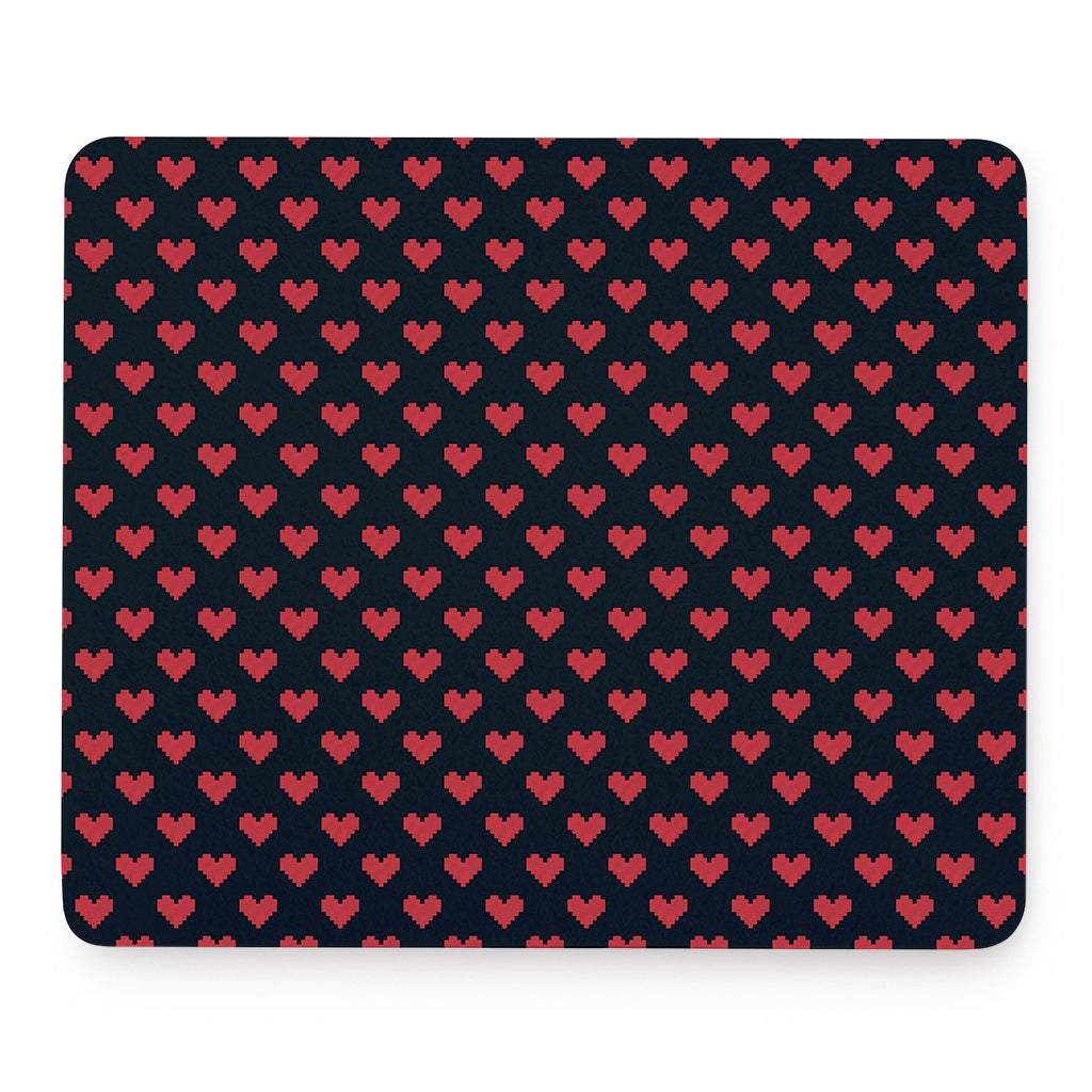 Pixel Heart Pattern Print Mouse Pad