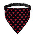 Pixel Heart Pattern Print Over The Collar Dog Bandana