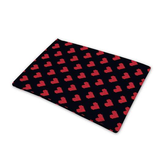 Pixel Heart Pattern Print Pet Cooling Mat Cover