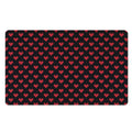 Pixel Heart Pattern Print Polyester Doormat