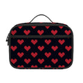 Pixel Heart Pattern Print Portable Lunch Bag