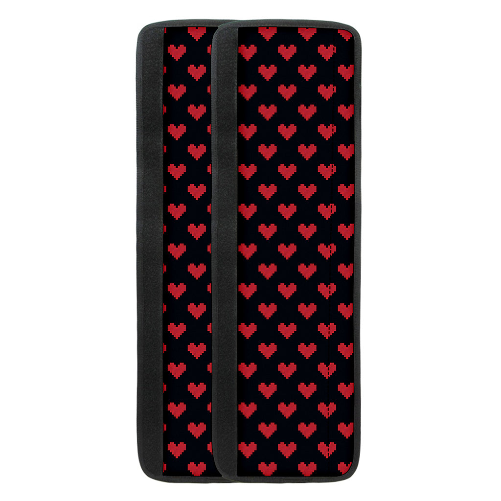 Pixel Heart Pattern Print Refrigerator Handle Covers