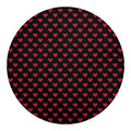 Pixel Heart Pattern Print Round Blanket