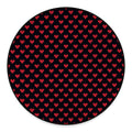 Pixel Heart Pattern Print Round Floor Mat