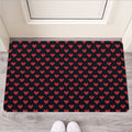Pixel Heart Pattern Print Rubber Doormat
