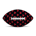 Pixel Heart Pattern Print Rugby Ball