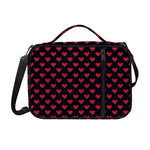 Pixel Heart Pattern Print Shoulder Strap Bible Bag
