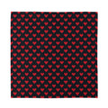 Pixel Heart Pattern Print Silk Bandana