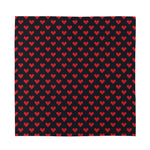 Pixel Heart Pattern Print Silk Bandana