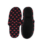 Pixel Heart Pattern Print Slippers